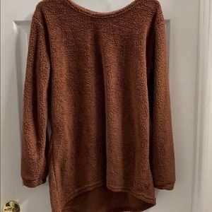 Brown Sherpa tunic.